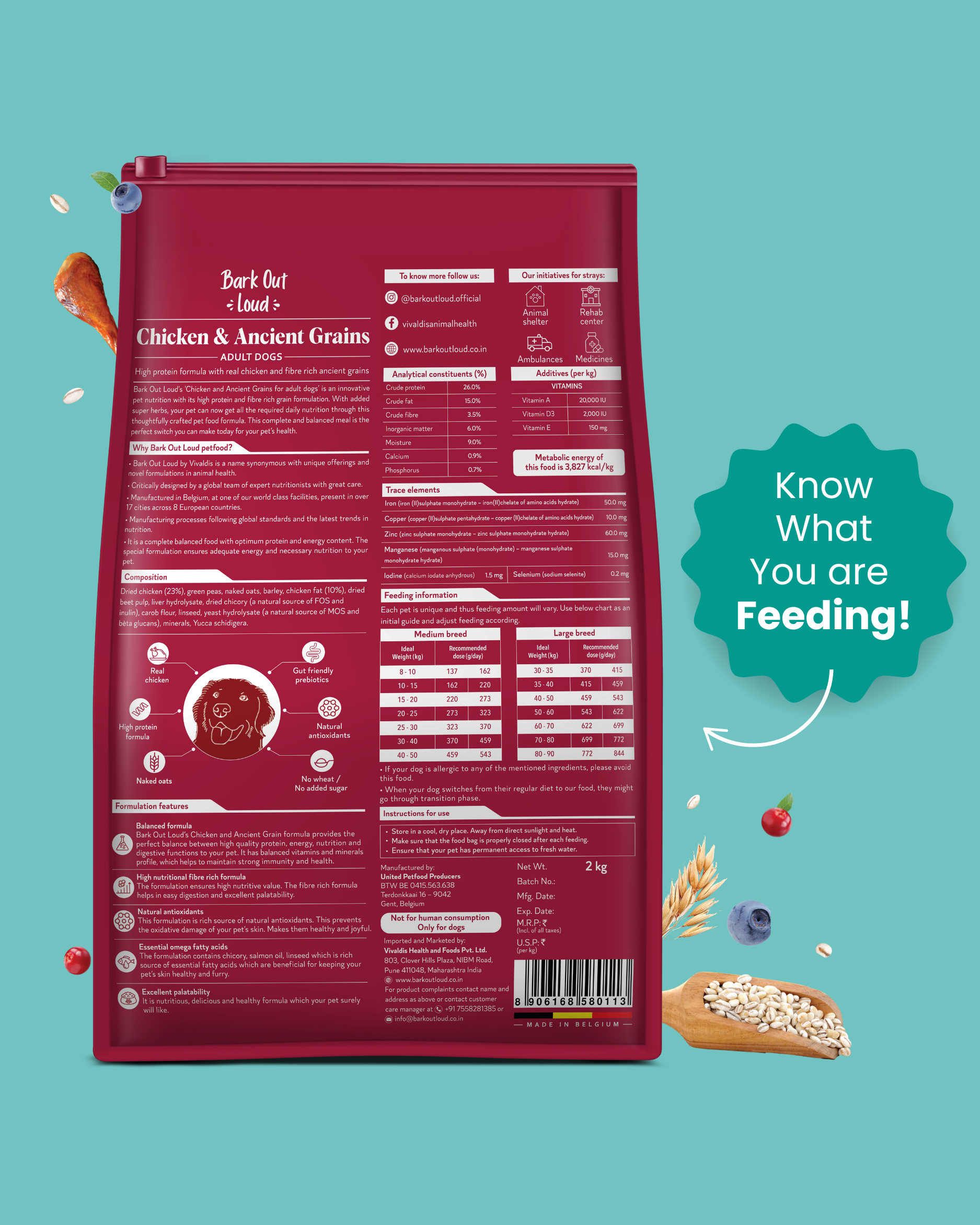 Chicken & Ancient Grains Dog food Medium/ Large Breed and Mini/ Small Breed