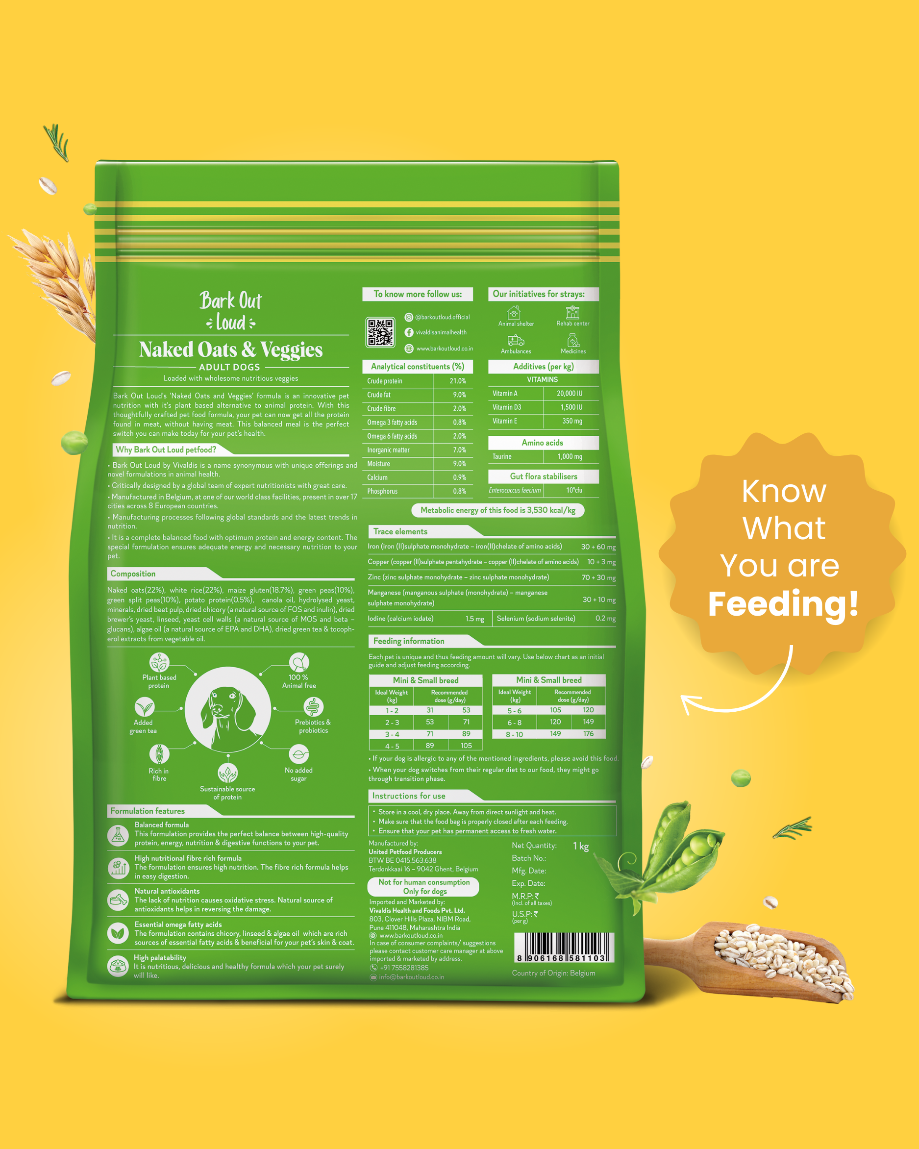Naked Oats & Veggies - Medium and Large Breed and Mini and Small Breed