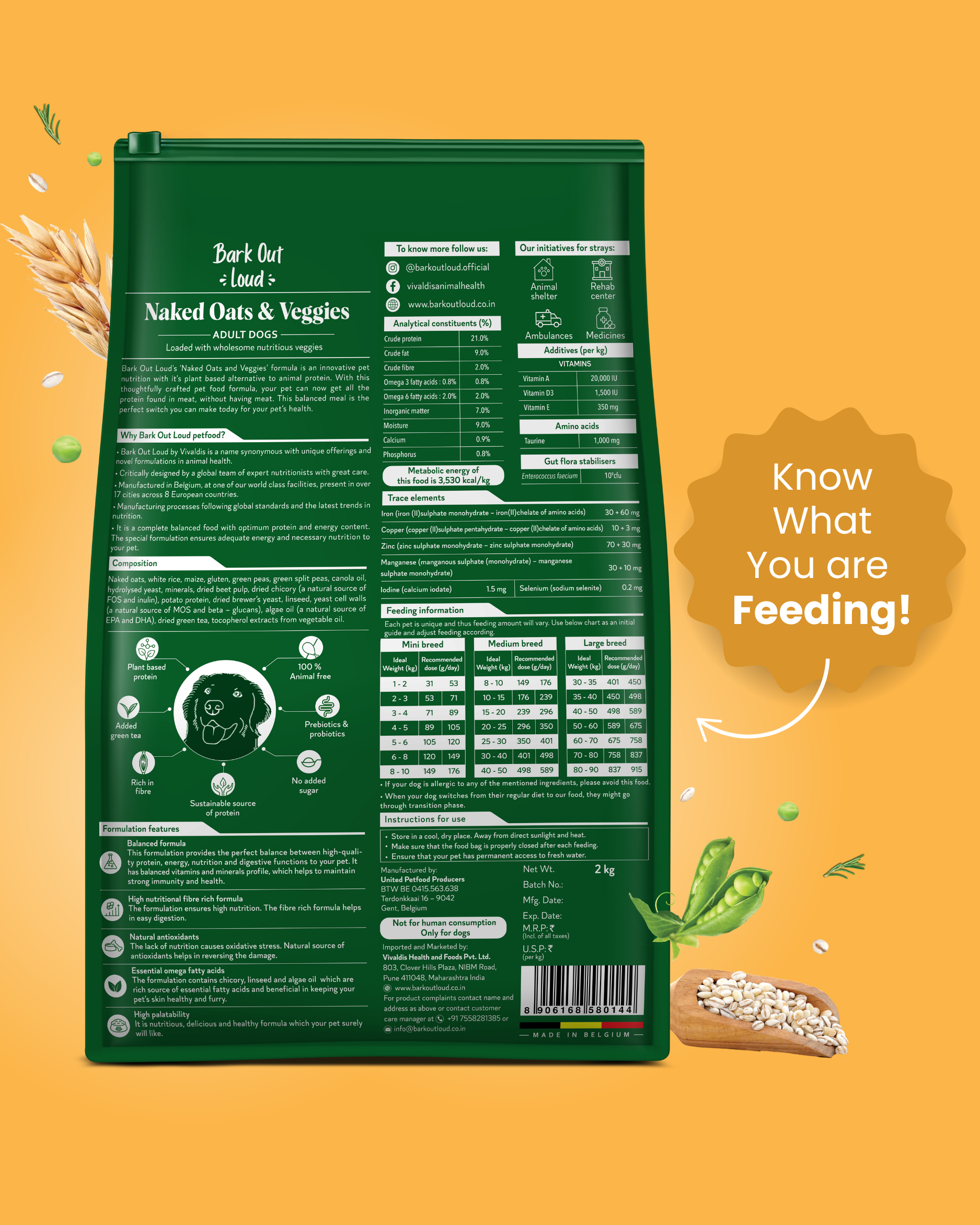 Naked Oats & Veggies - Medium and Large Breed and Mini and Small Breed