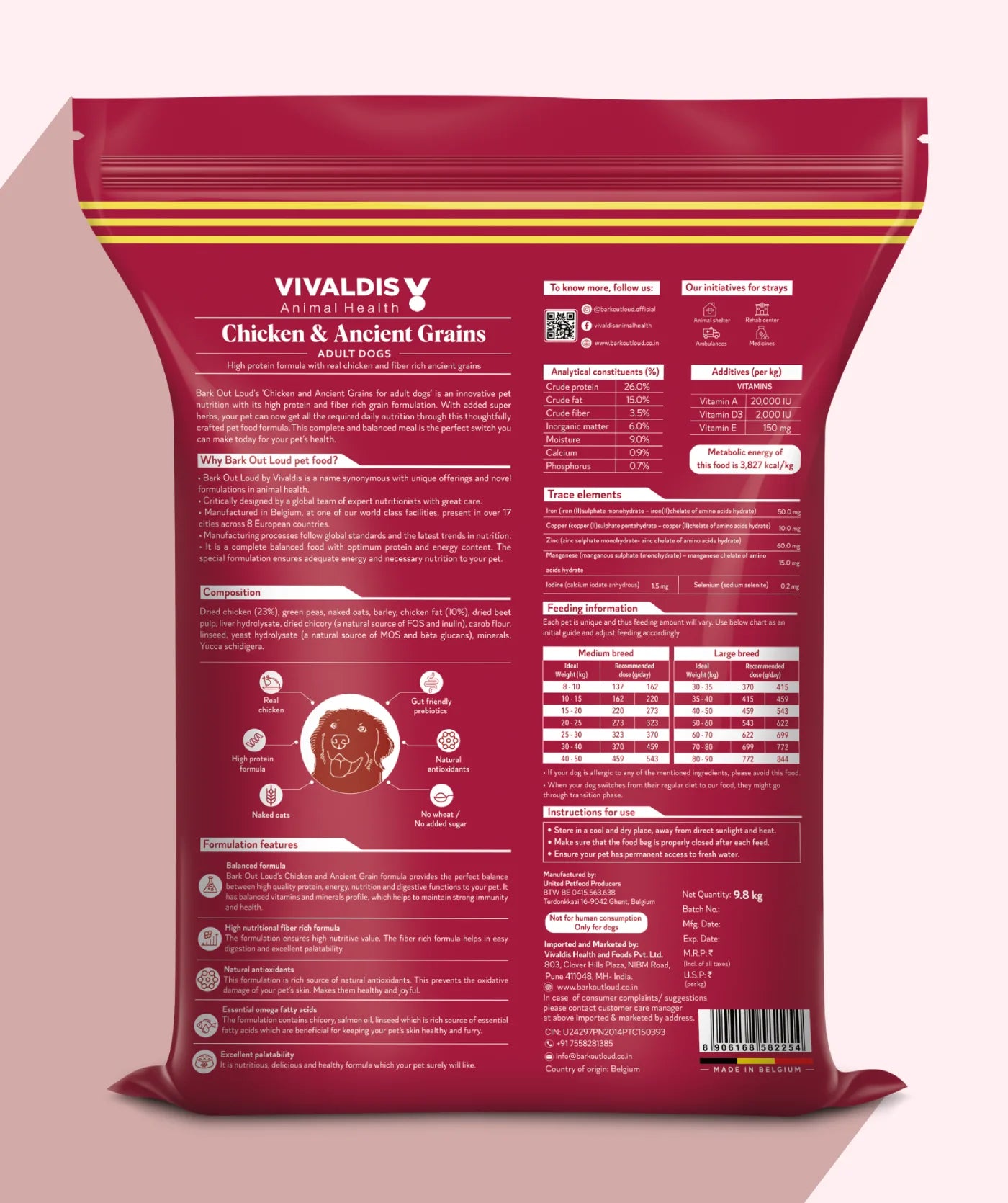 Chicken & Ancient Grains Dog food Medium/ Large Breed and Mini/ Small Breed