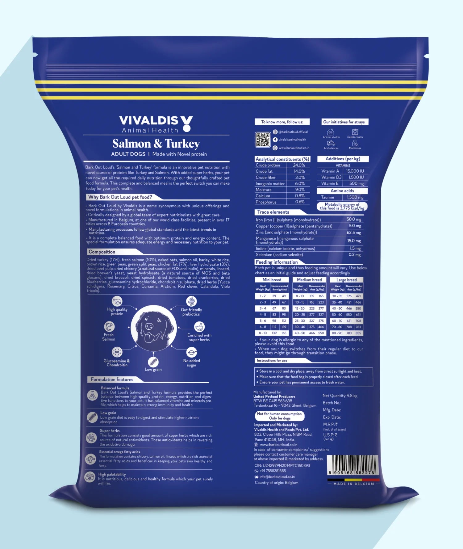 Salmon & Turkey - Adult Dog Dry Food for Medium & Large Breed