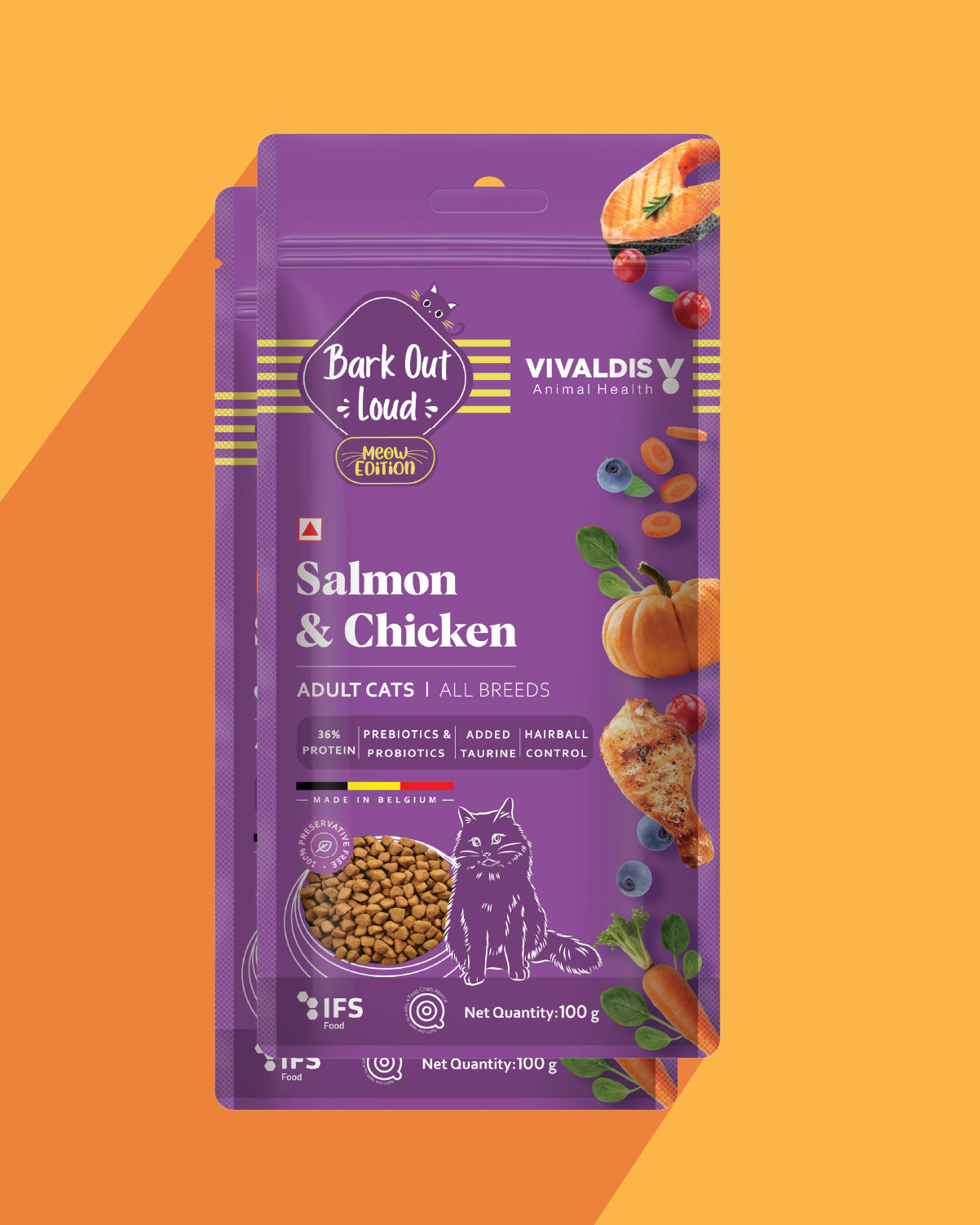 Salmon & Chicken - Adult Cat Dry Food (100 gm)