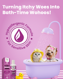 Hypoallergenic Combo - Anti-Microbial Spray, Anti Allergy and Itch Relief Shampoo, Mini Fishes Treat