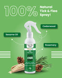 Grooming Essential Combo - Anti-Microbial Spray, Anti Allergy and Itch Relief Shampoo and Natural Flea & Tick Spray