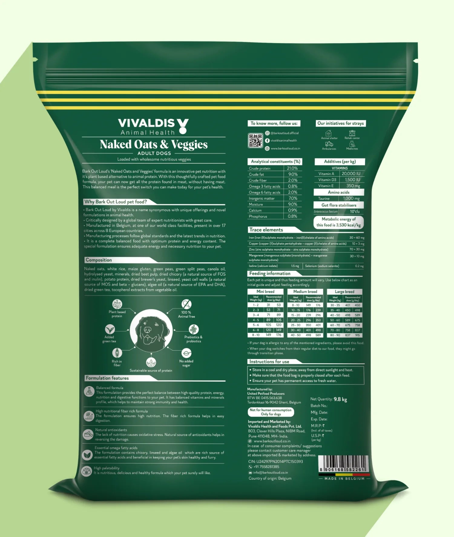 Naked Oats & Veggies - Medium and Large Breed and Mini and Small Breed