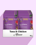 Tuna & Chicken Mousse - Wet Cat Food  - Adult Cats - All Breeds (6 N x 85 GMs)