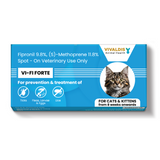 Spot On for Cats & Kittens,Ticks & Flea Prevention, Monthly Treatment from Chewing Lice, Anti-tick Solution (0.5ml)