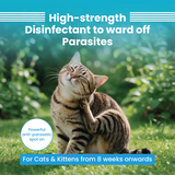 Spot On for Cats & Kittens,Ticks & Flea Prevention, Monthly Treatment from Chewing Lice, Anti-tick Solution (0.5ml)